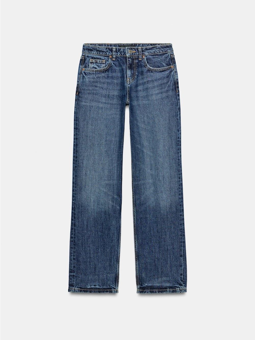 Zara Straight-Leg Women's Jeans in Mid Blue